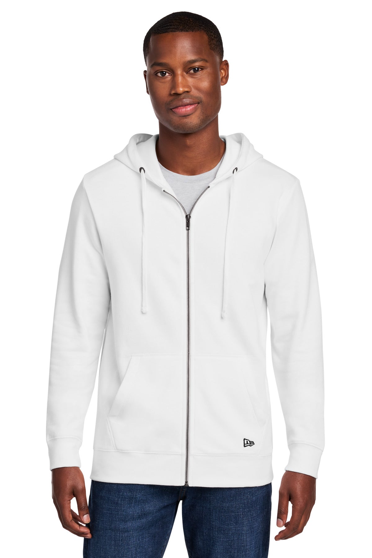 New Era Comeback Fleece Full-Zip Hoodie NEA551 - White