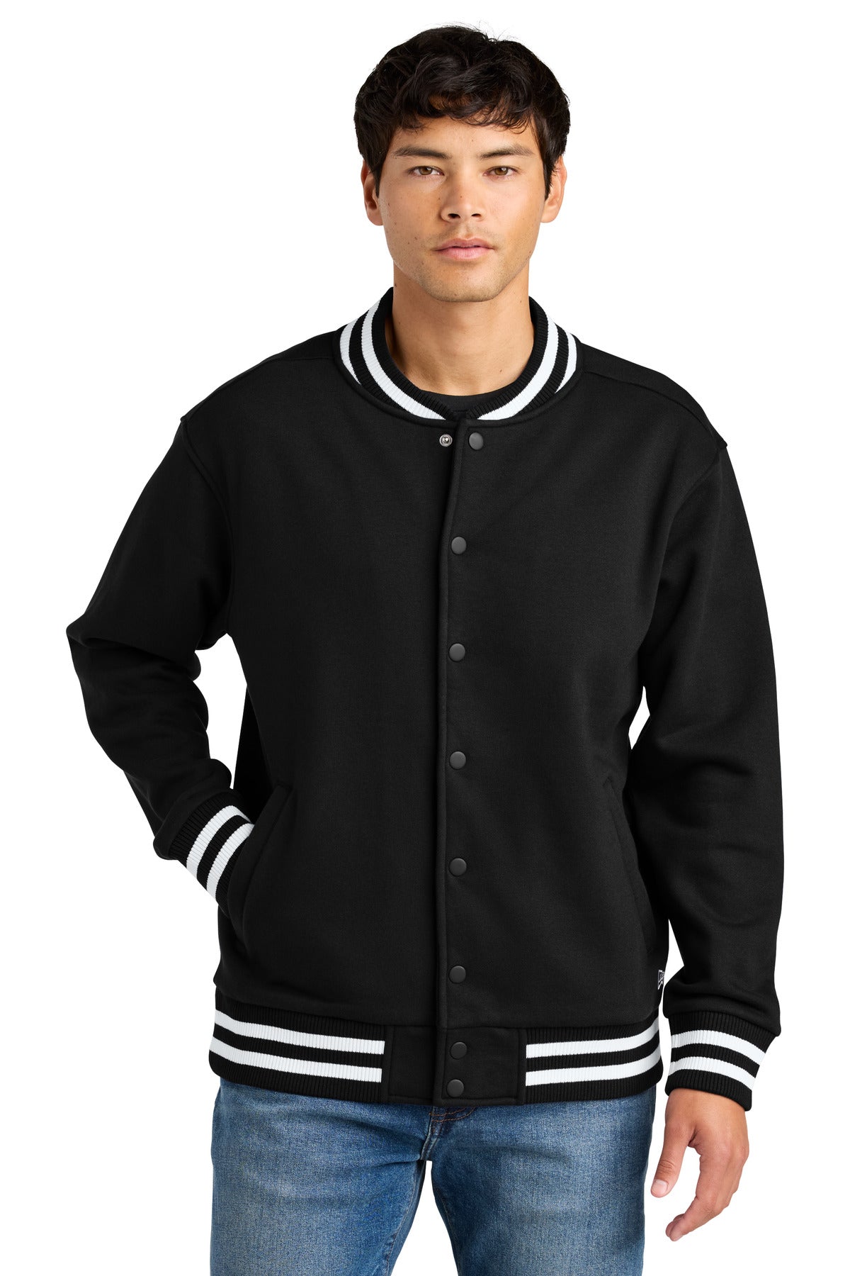 New Era Varsity Heavyweight Fleece Jacket NEA560 - Black