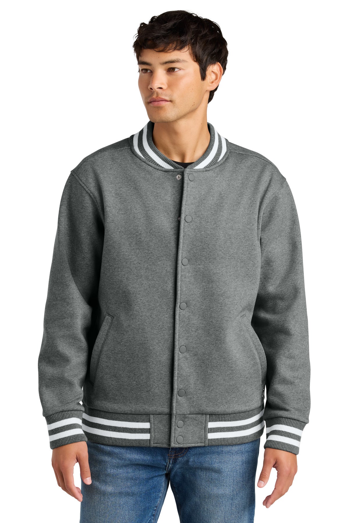 New Era Varsity Heavyweight Fleece Jacket NEA560 - Grey Frost