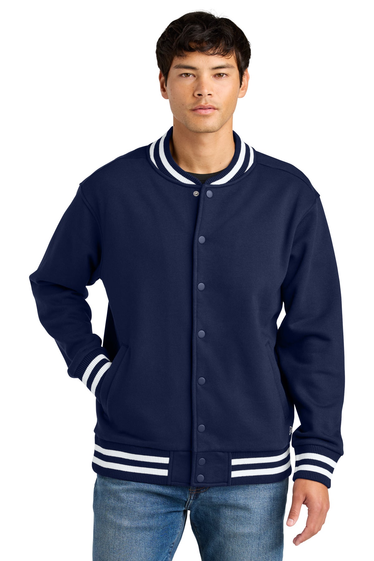 New Era Varsity Heavyweight Fleece Jacket NEA560 - True Navy