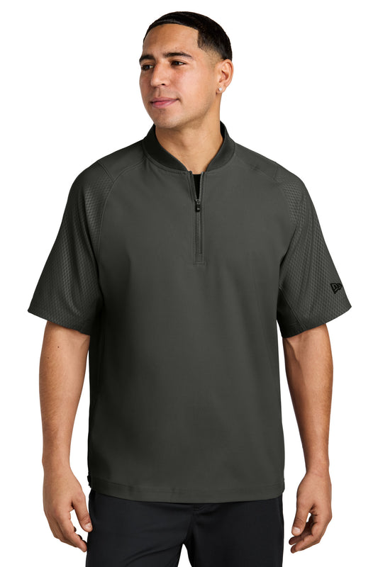 New Era  Cage Short Sleeve 1/4-Zip Jacket. NEA600 - Black