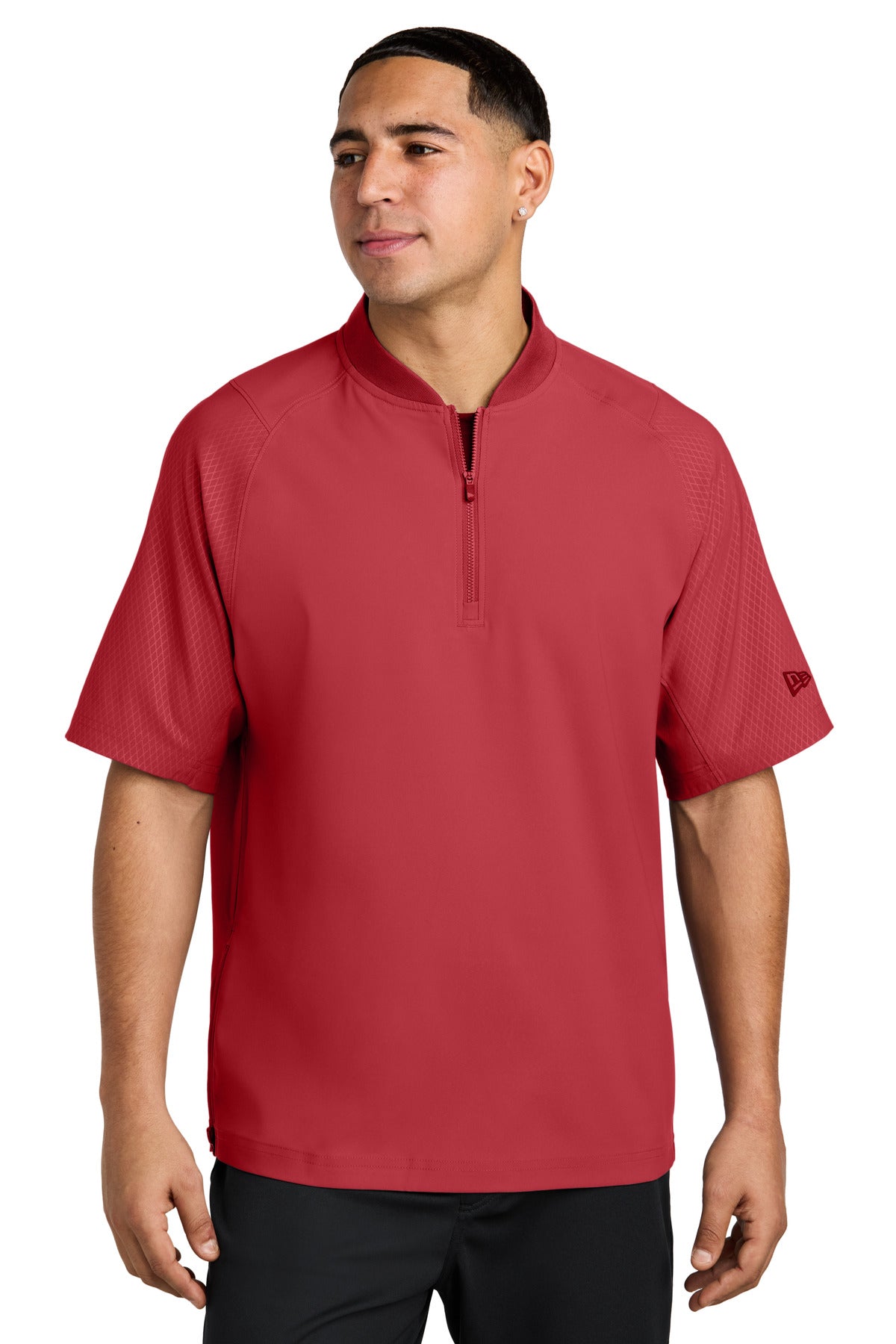 New Era  Cage Short Sleeve 1/4-Zip Jacket. NEA600 - Scarlet