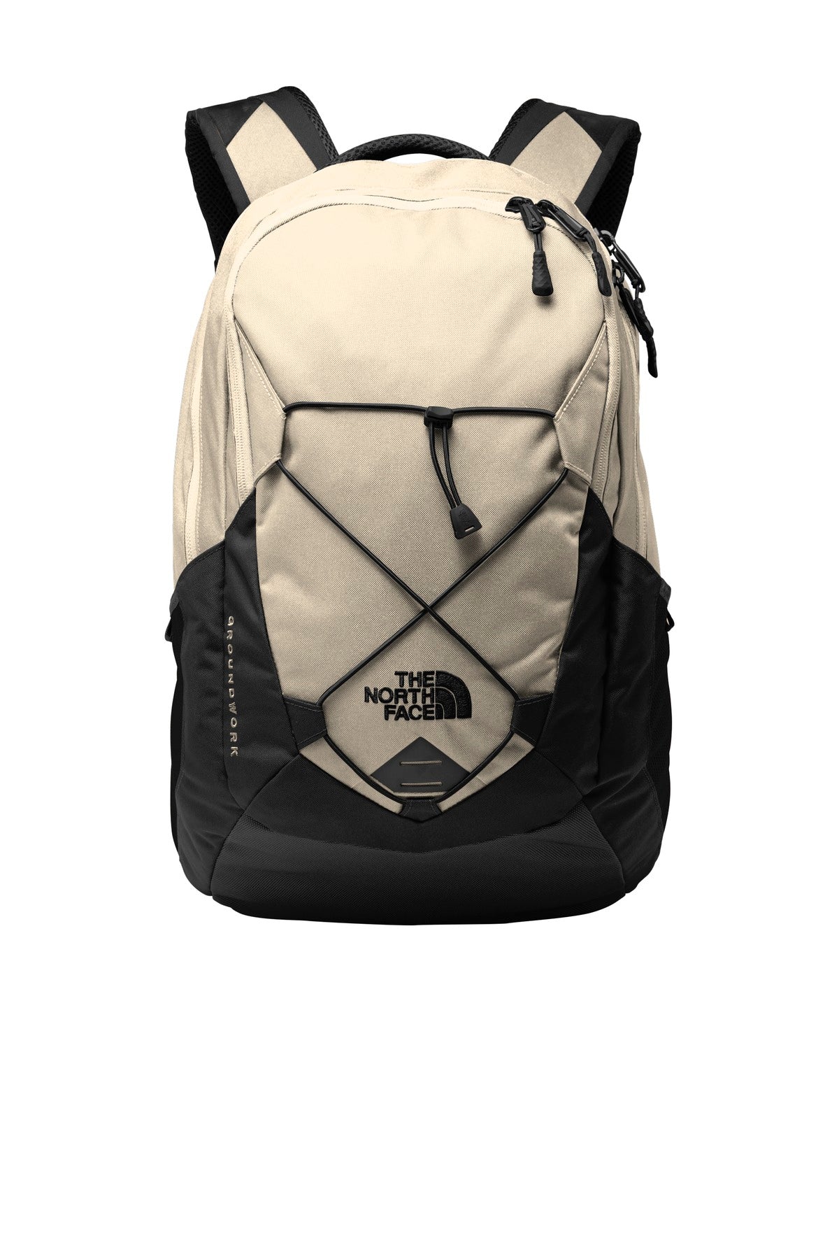 The North Face  Groundwork Backpack. NF0A3KX6 - Rainyday Ivory Dark Heather/ TNF Black