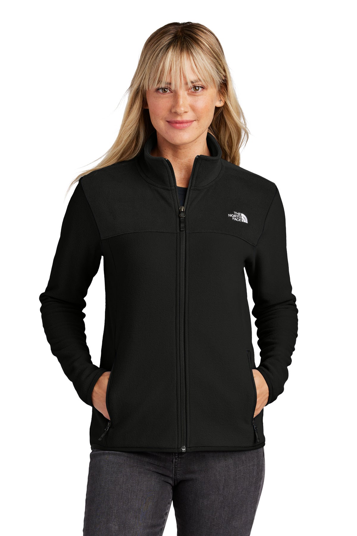 The North Face Women's Glacier Full-Zip Fleece Jacket NF0A7V4K - TNF Black