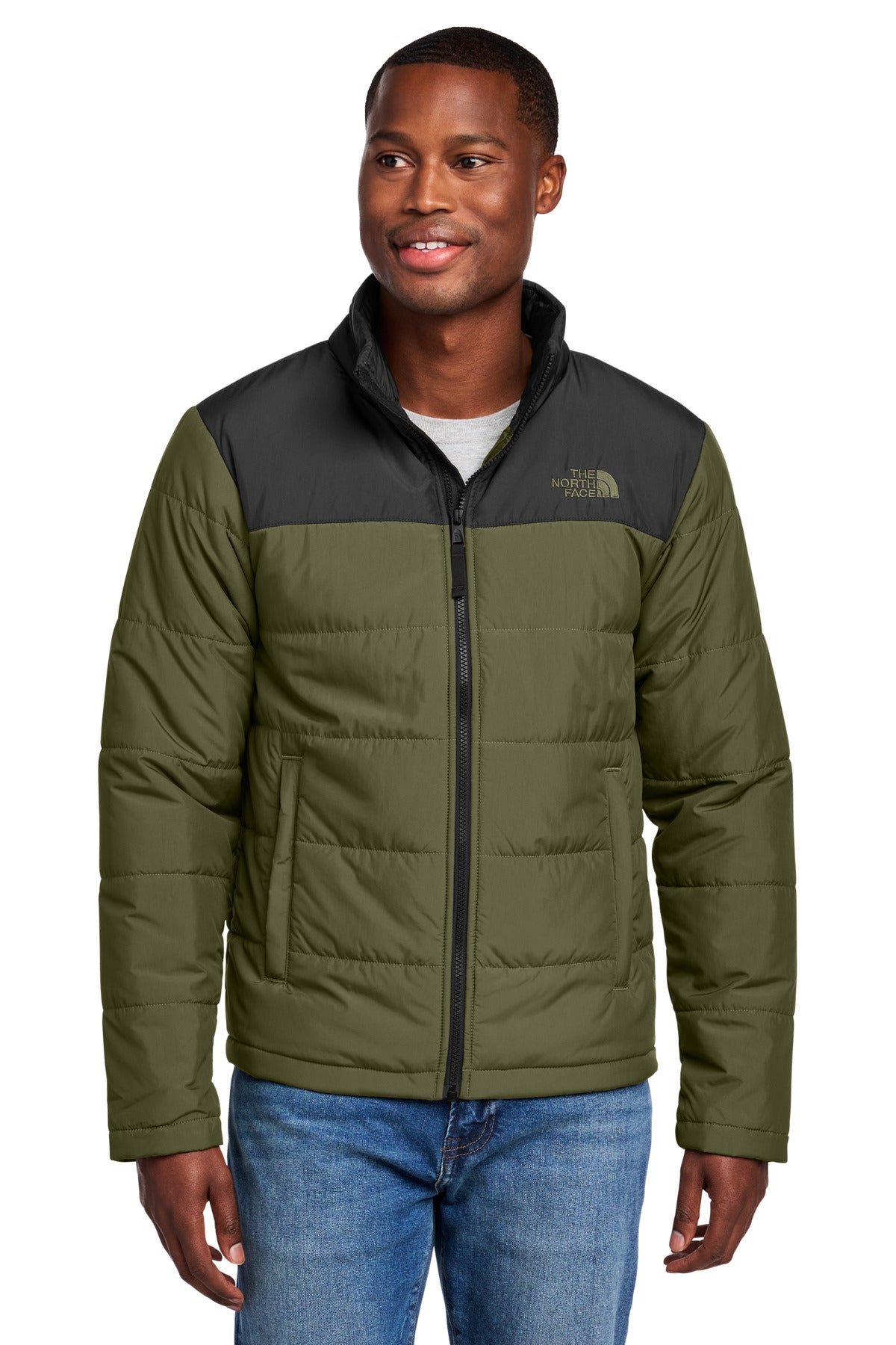 The North Face Chest Logo Everyday Insulated Jacket NF0A7V6J - Burnt Olive Green