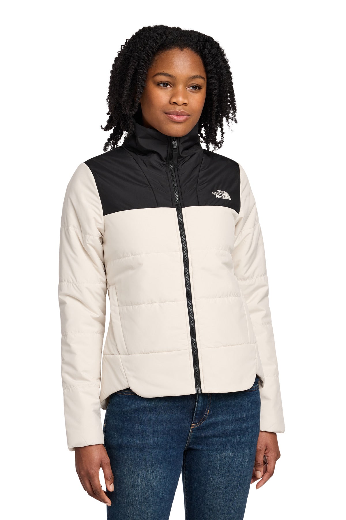 The North Face Women's Chest Logo Everyday Insulated Jacket NF0A7V6K - Vintage White