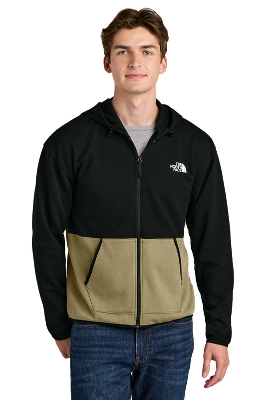 The North Face Double-Knit Full-Zip Hoodie NF0A8BUS - Khaki Stone/ TNF Black