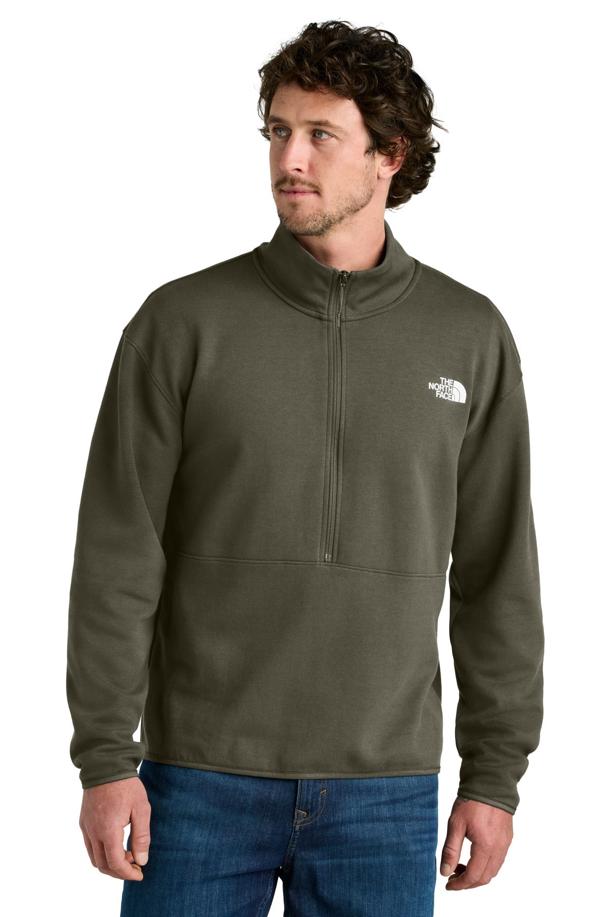 The North Face Double-Knit 1/2-Zip Fleece NF0A8C5G - New Taupe Green