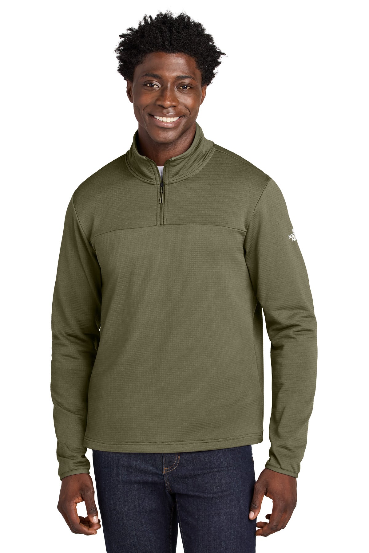 The North Face Aim 1/4-Zip Fleece NF0A8ENJ - Burnt Olive Green