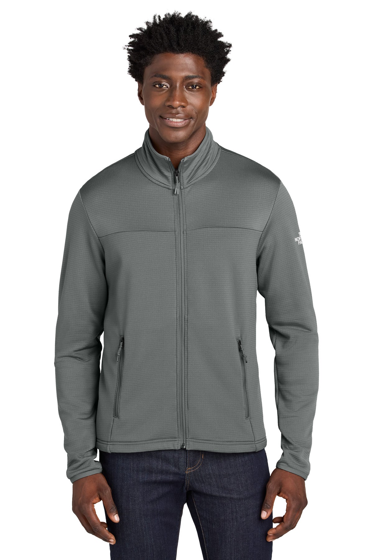 The North Face Aim Full-Zip Fleece Jacket NF0A8ENK - Smoked Pearl Grey