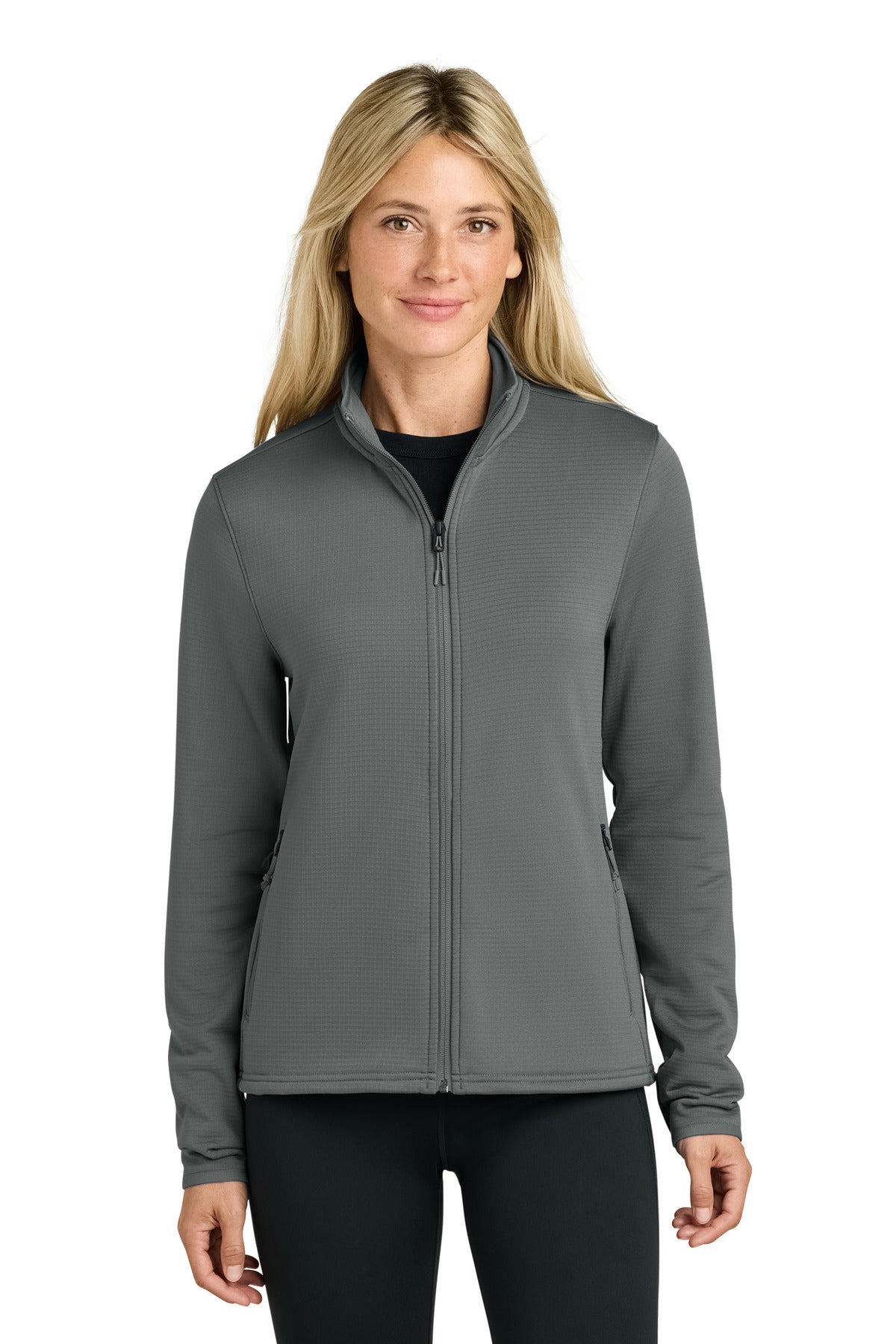 The North Face Women's Aim Full-Zip Fleece Jacket NF0A8FQJ - Smoked Pearl Grey