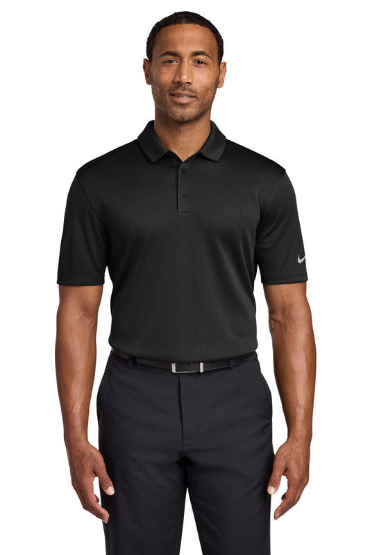Nike Dri-FIT Hex Textured Polo. NKAH6266 - Black