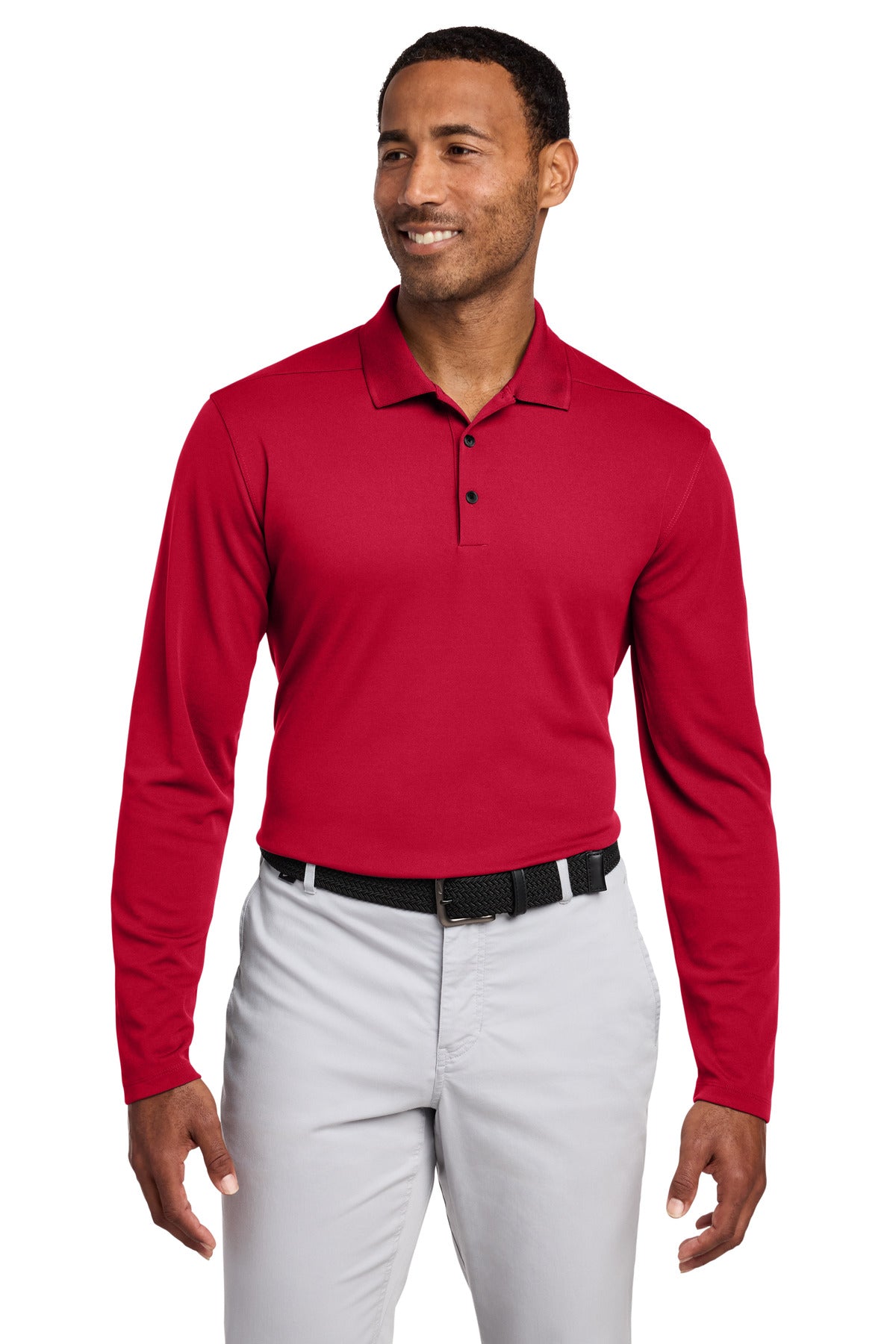 Nike Dri-FIT Micro Pique 2.0 Long Sleeve Polo NKDC2104 - University Red