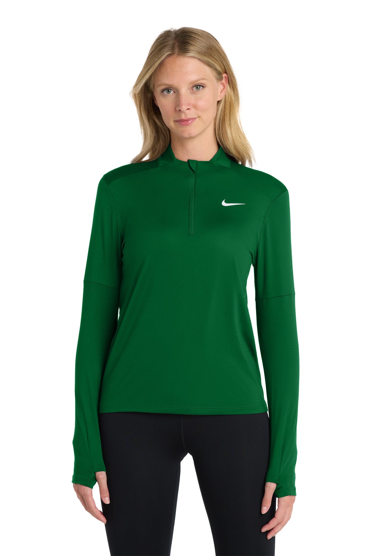 Nike Women's Dri-FIT Element 1/2-Zip Top NKDH4951 - Dark Green