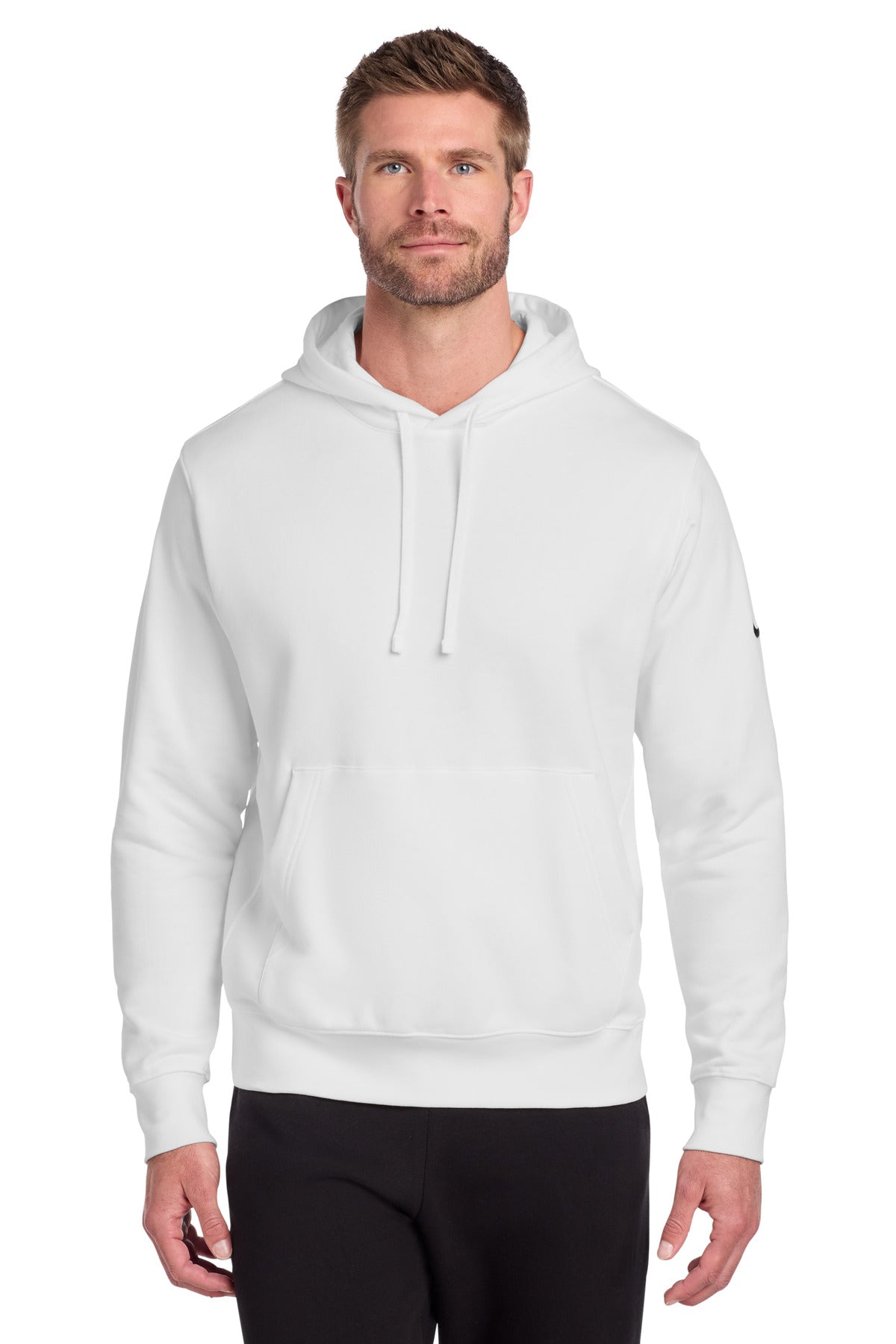 Nike Club Fleece Sleeve Swoosh Pullover Hoodie NKDR1499 - White