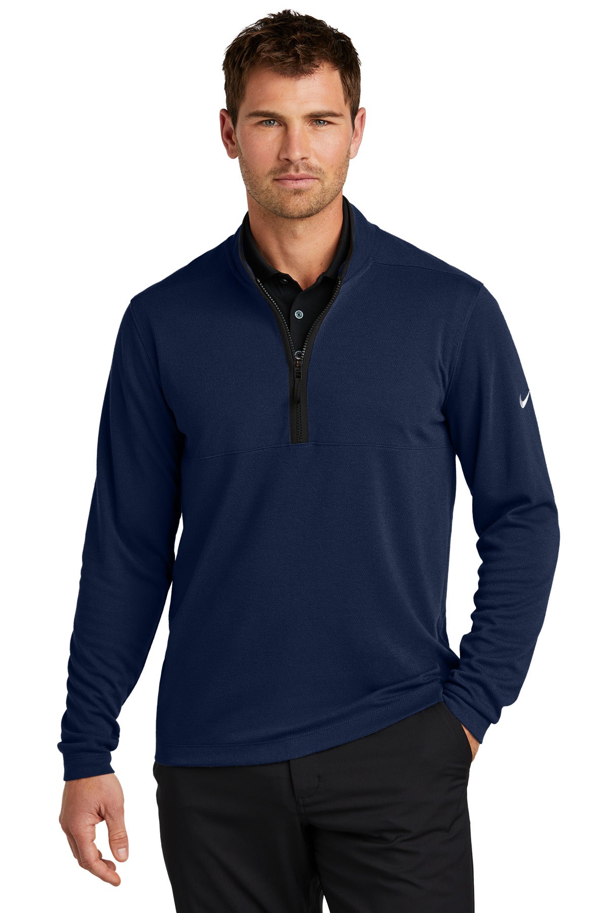 Nike Textured 1/2-Zip Cover-Up  NKDX6702 - College Navy