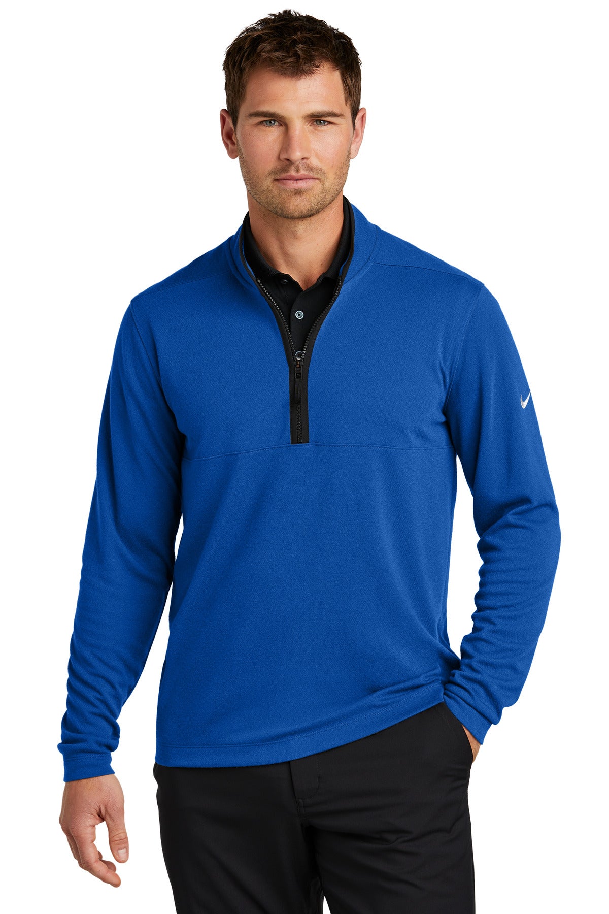 Nike Textured 1/2-Zip Cover-Up  NKDX6702 - Gym Blue
