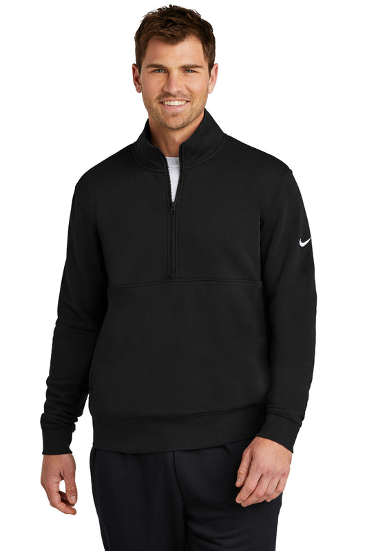 Nike Club Fleece Sleeve Swoosh 1/2-Zip NKDX6718 - Black