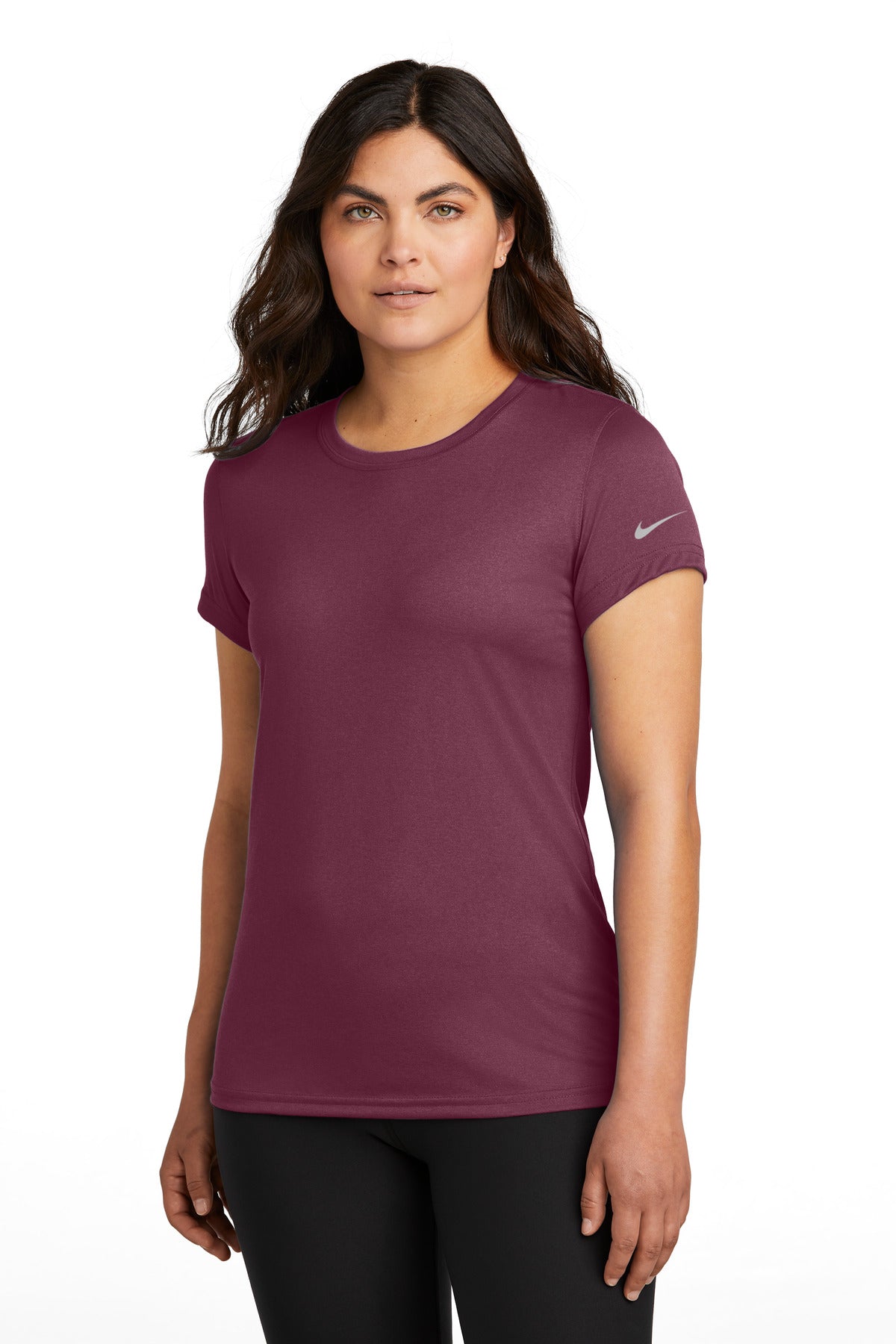Nike Women's Swoosh Sleeve rLegend Tee NKDX8734 - Deep Maroon