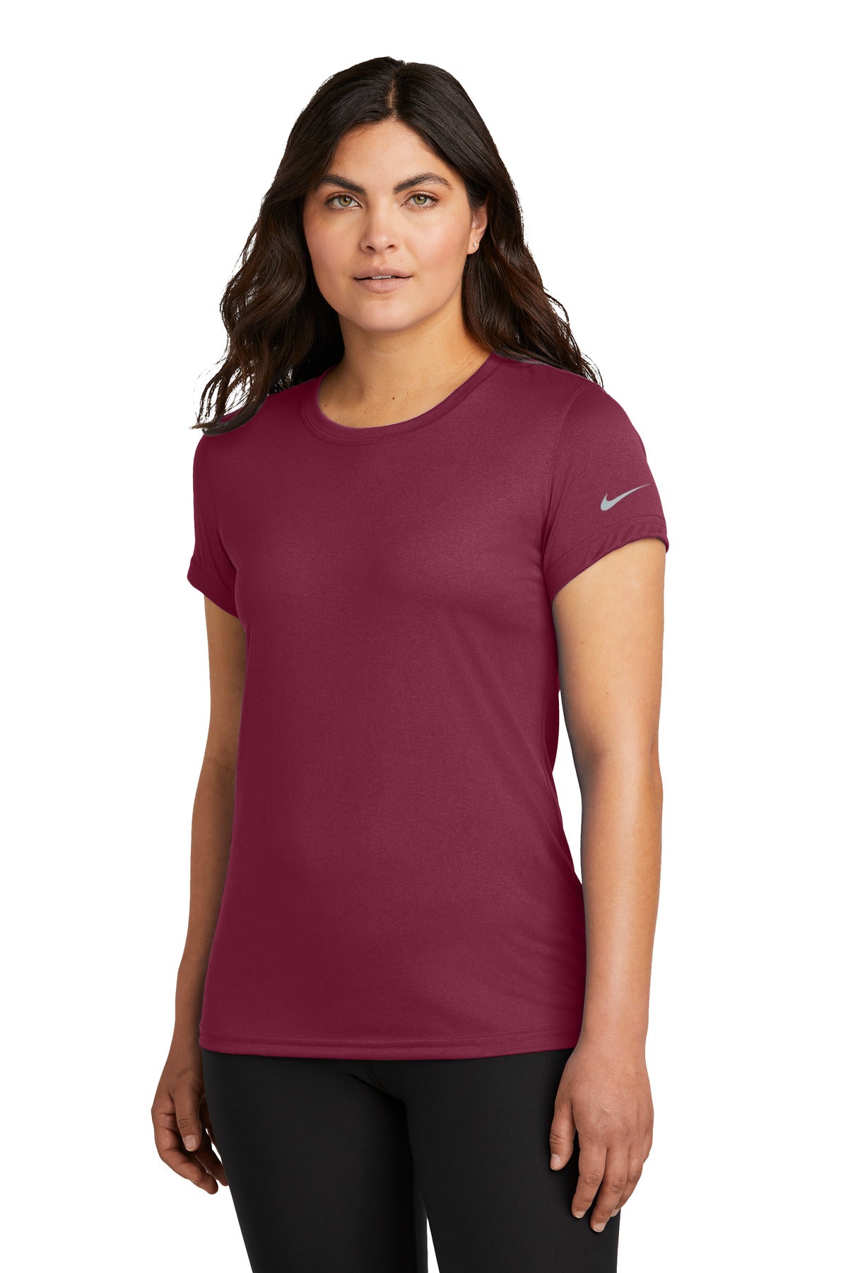 Nike Women's Swoosh Sleeve rLegend Tee NKDX8734 - Team Maroon