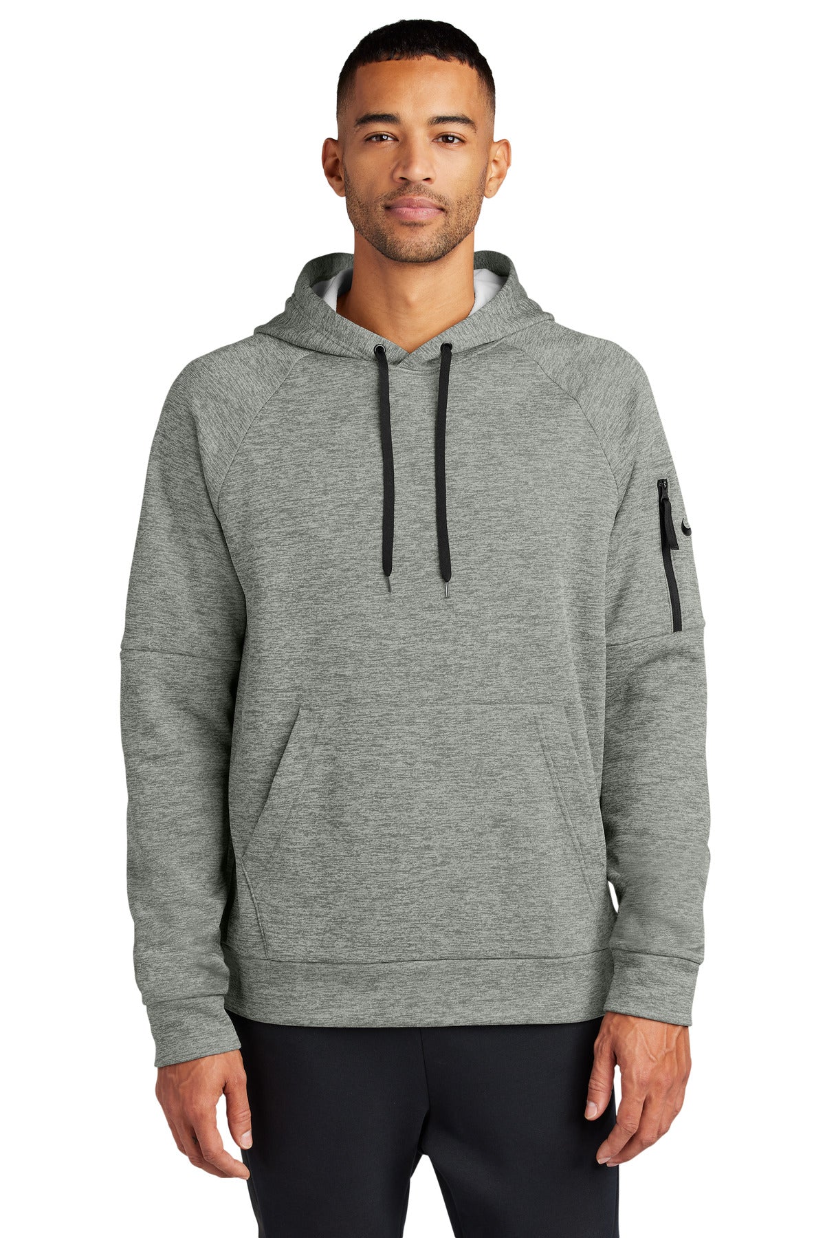 Nike Therma-FIT Pocket Pullover Fleece Hoodie NKFD9735 - Dark Grey Heather