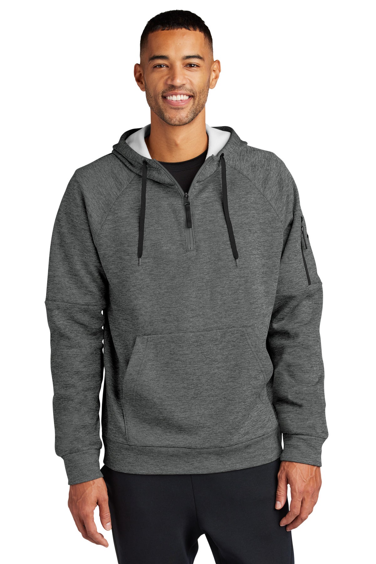 Nike Therma-FIT Pocket 1/4-Zip Fleece Hoodie NKFD9742 - Charcoal Heather