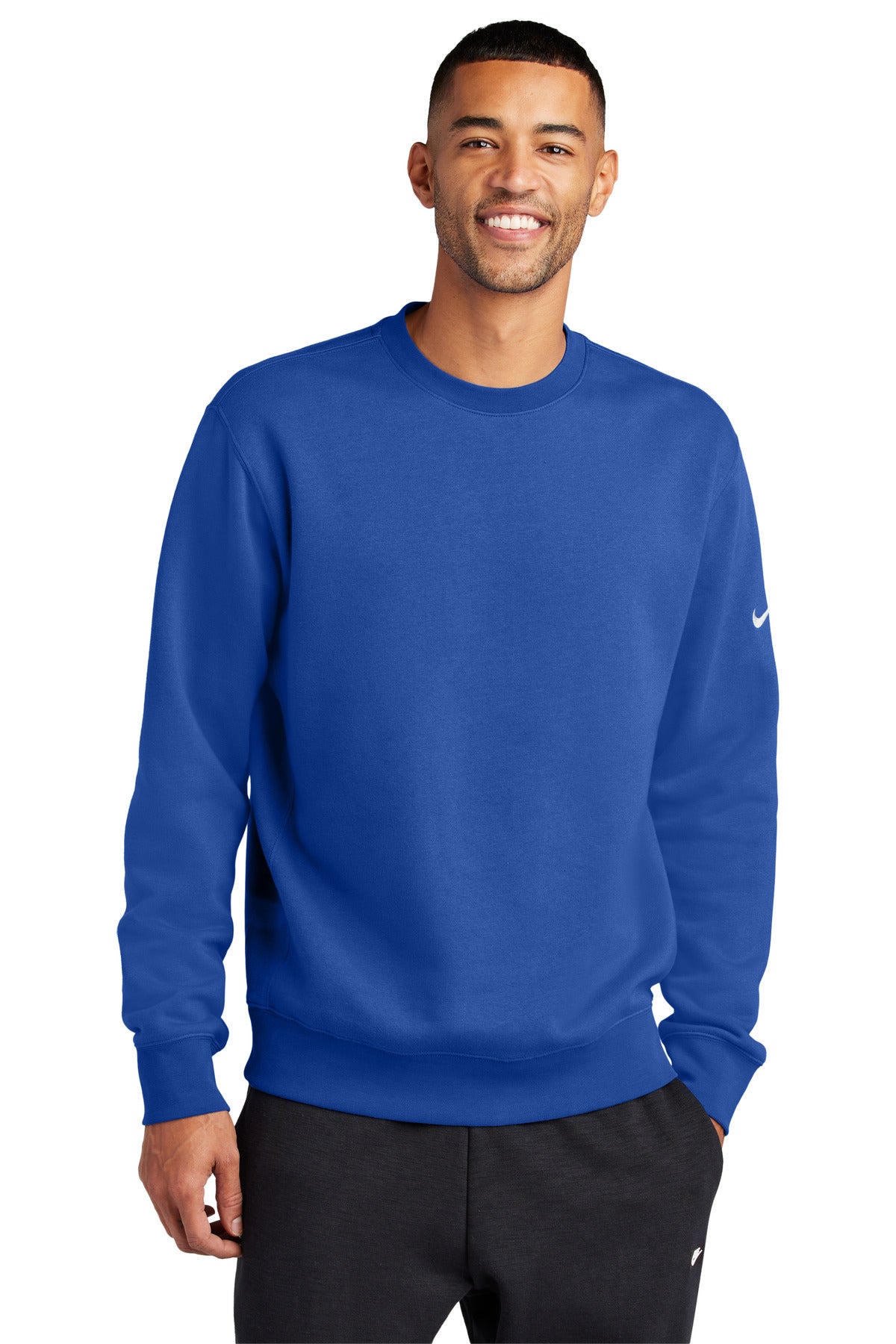 Nike Club Fleece Sleeve Swoosh Crew NKFD9863 - Game Royal
