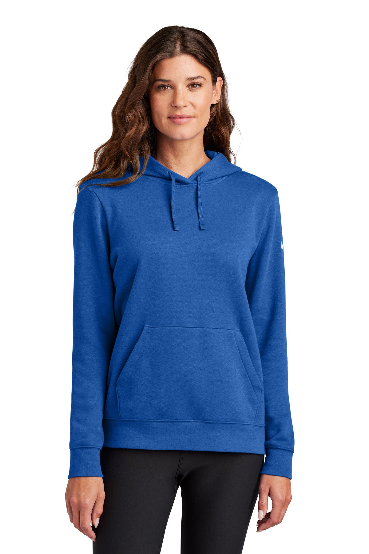 Nike Women's Club Fleece Sleeve Swoosh Pullover Hoodie NKFD9889 - Game Royal