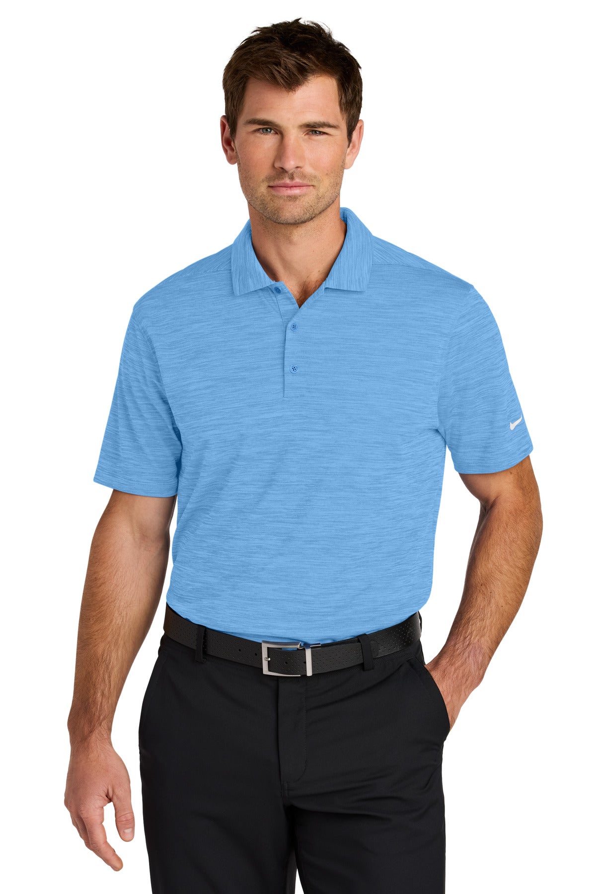 Nike Dri-FIT Striated Polo NKFQ4792 - University Blue