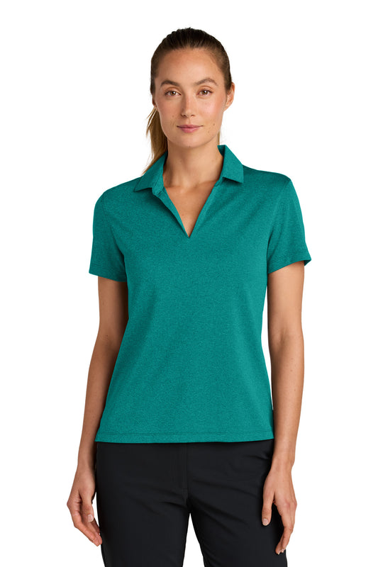 Nike Women's Dri-FIT Smooth Heather Polo NKFQ4793 - Bright Spruce Heather