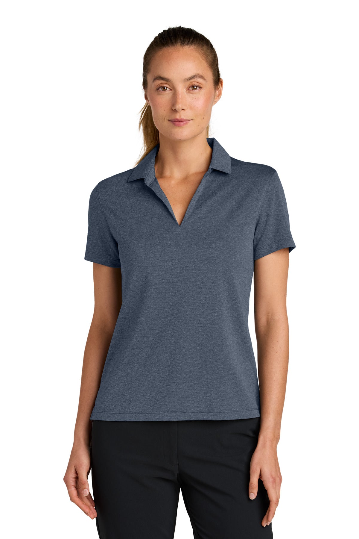 Nike Women's Dri-FIT Smooth Heather Polo NKFQ4793 - Navy Heather