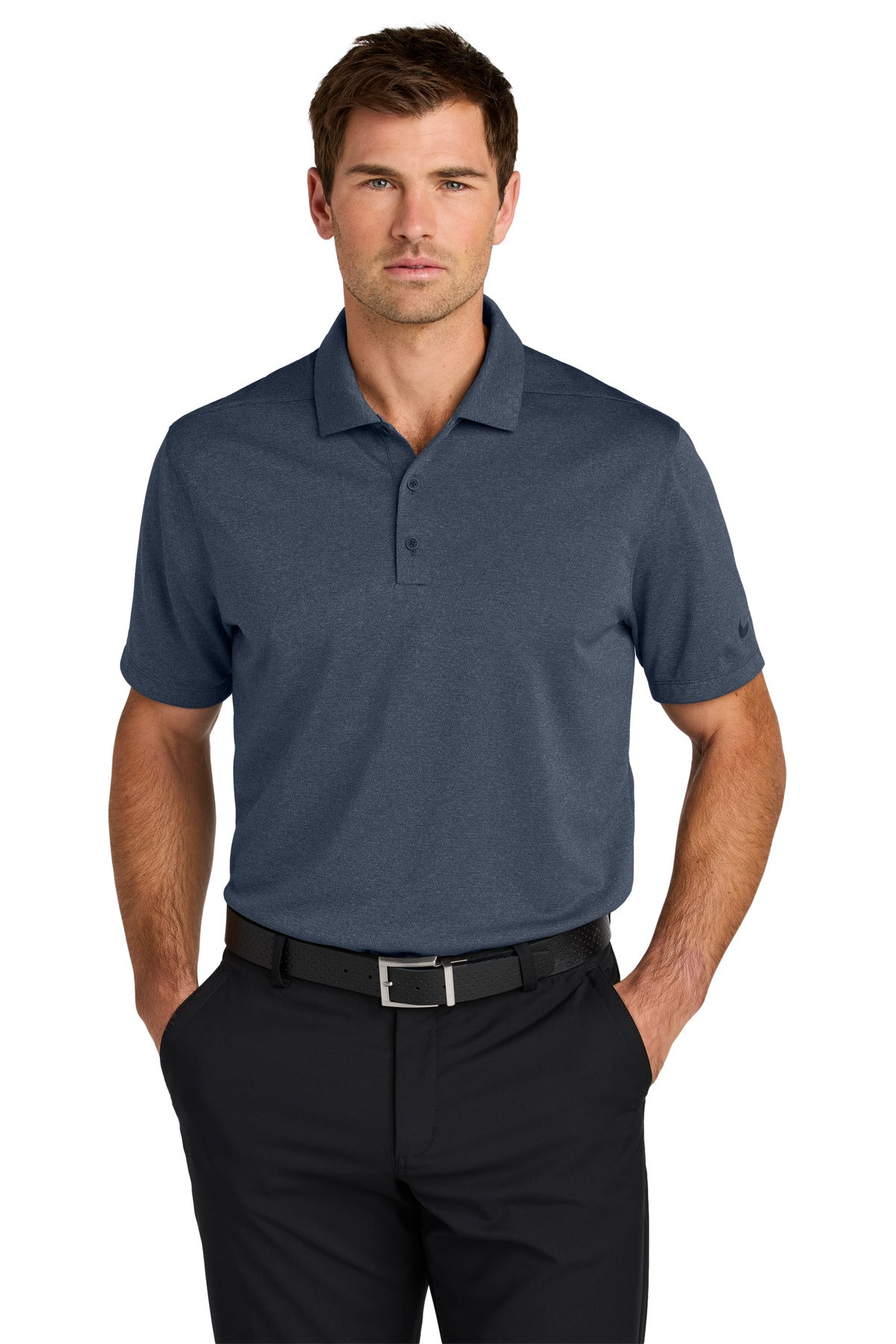 Nike Dri-FIT Smooth Heather Polo NKFQ4794 - Navy Heather