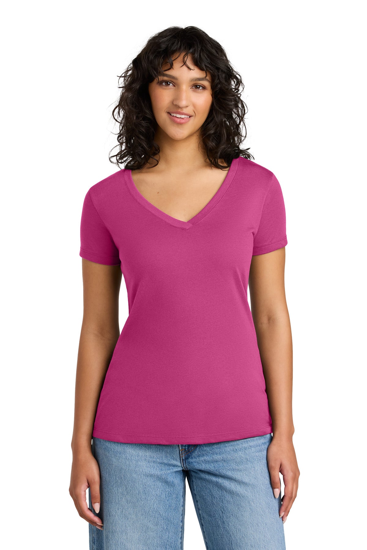 Next Level Apparel Women's Ideal V-Neck Tee NL1540 - Raspberry