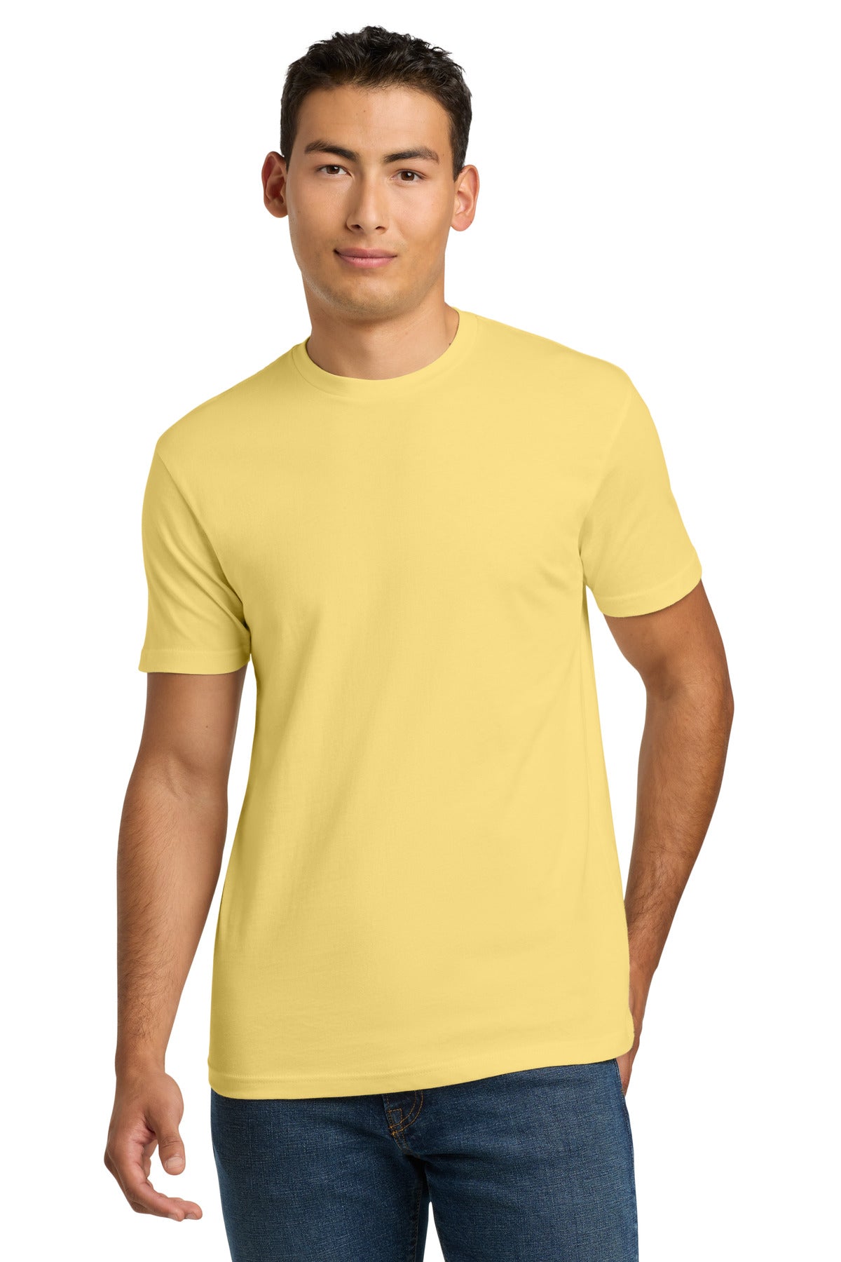 Next Level Apparel Adult Cotton Tee. NL3600 - Banana Cream