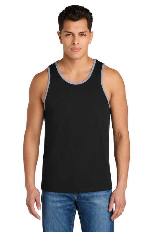 Next Level Apparel Cotton Muscle Tank NL3633 - Black/ Heather Gray