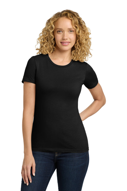 Next Level Apparel Women's Cotton Tee. NL3900 - Black