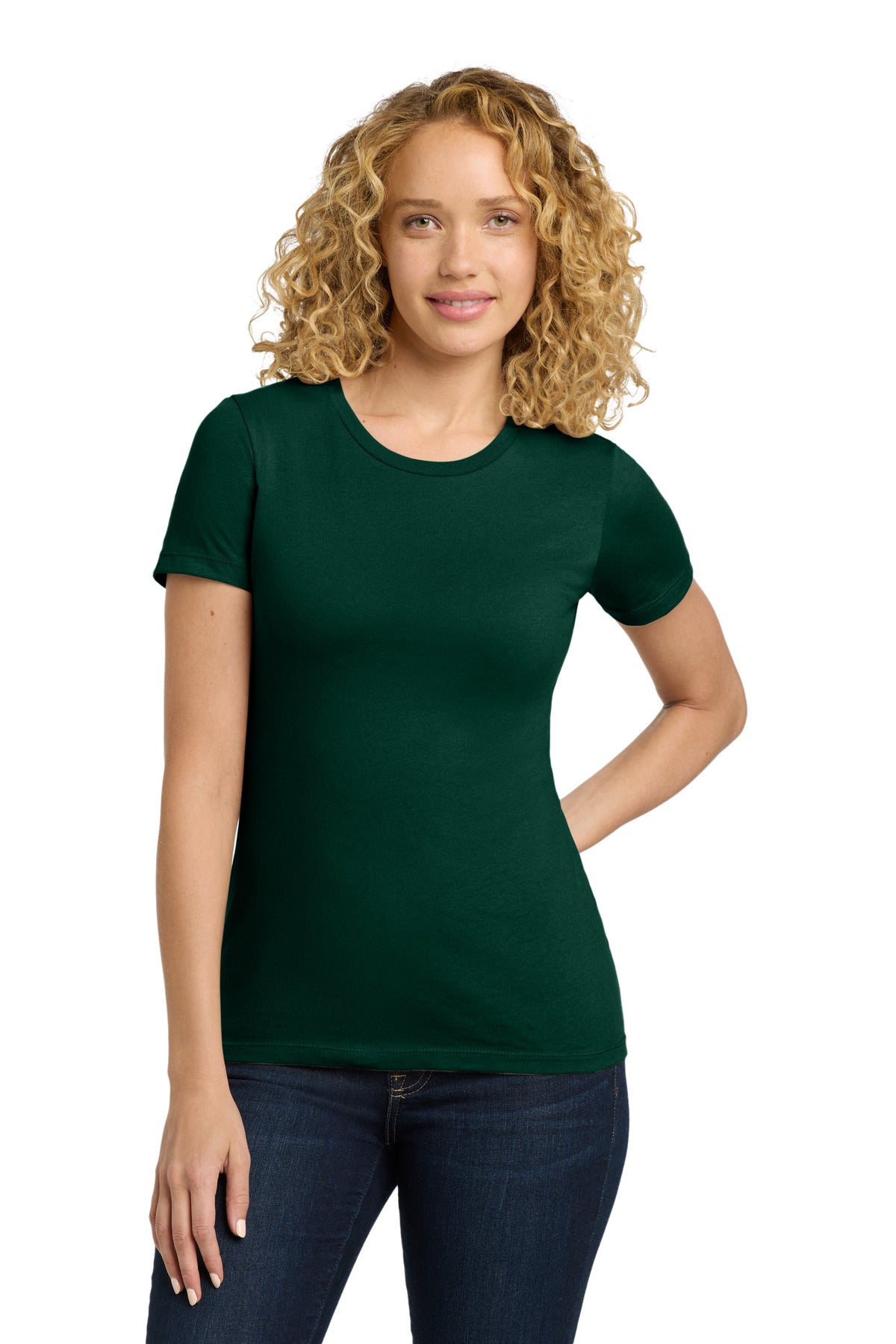 Next Level Apparel Women's Cotton Tee. NL3900 - Forest Green