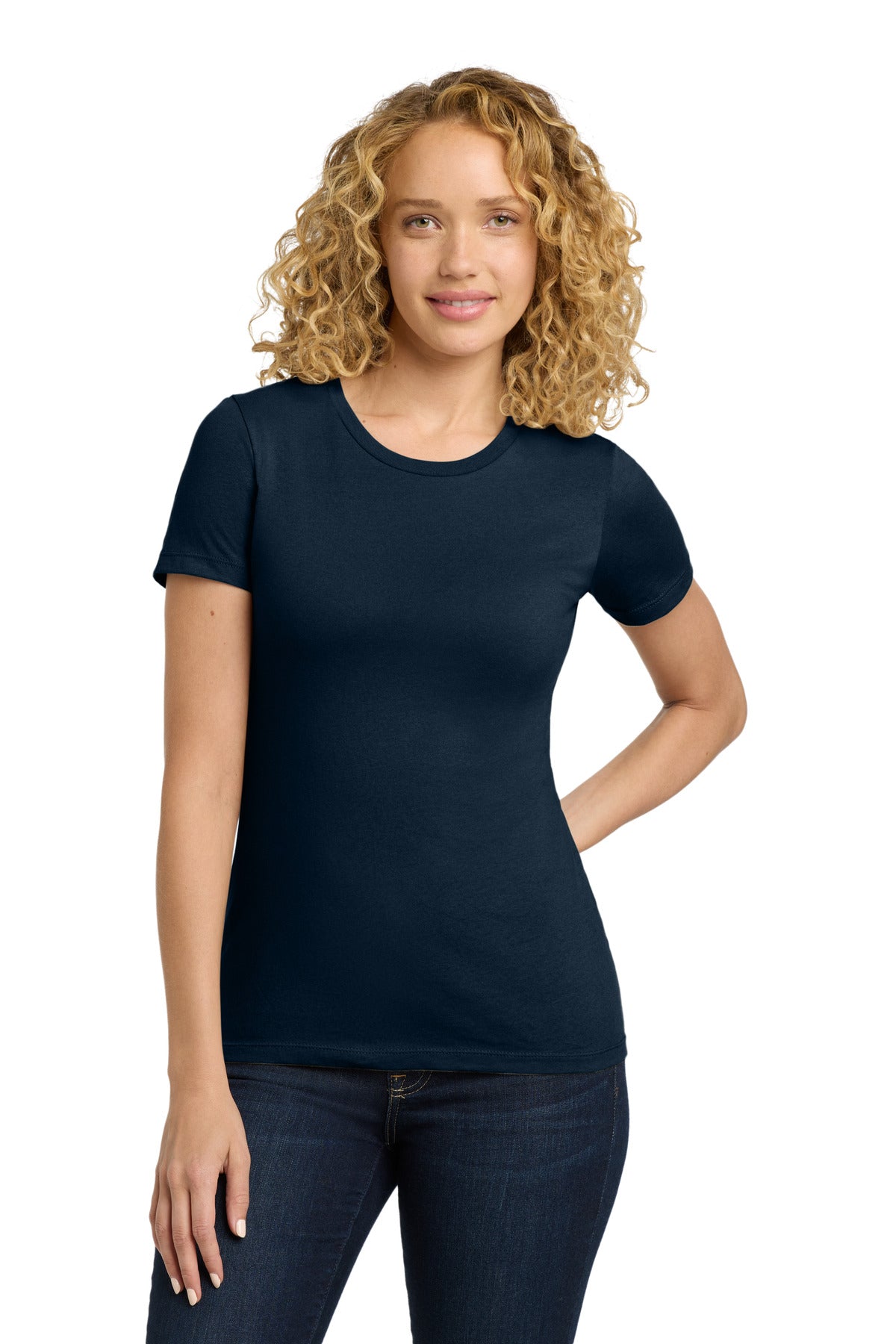 Next Level Apparel Women's Cotton Tee. NL3900 - Midnight Navy