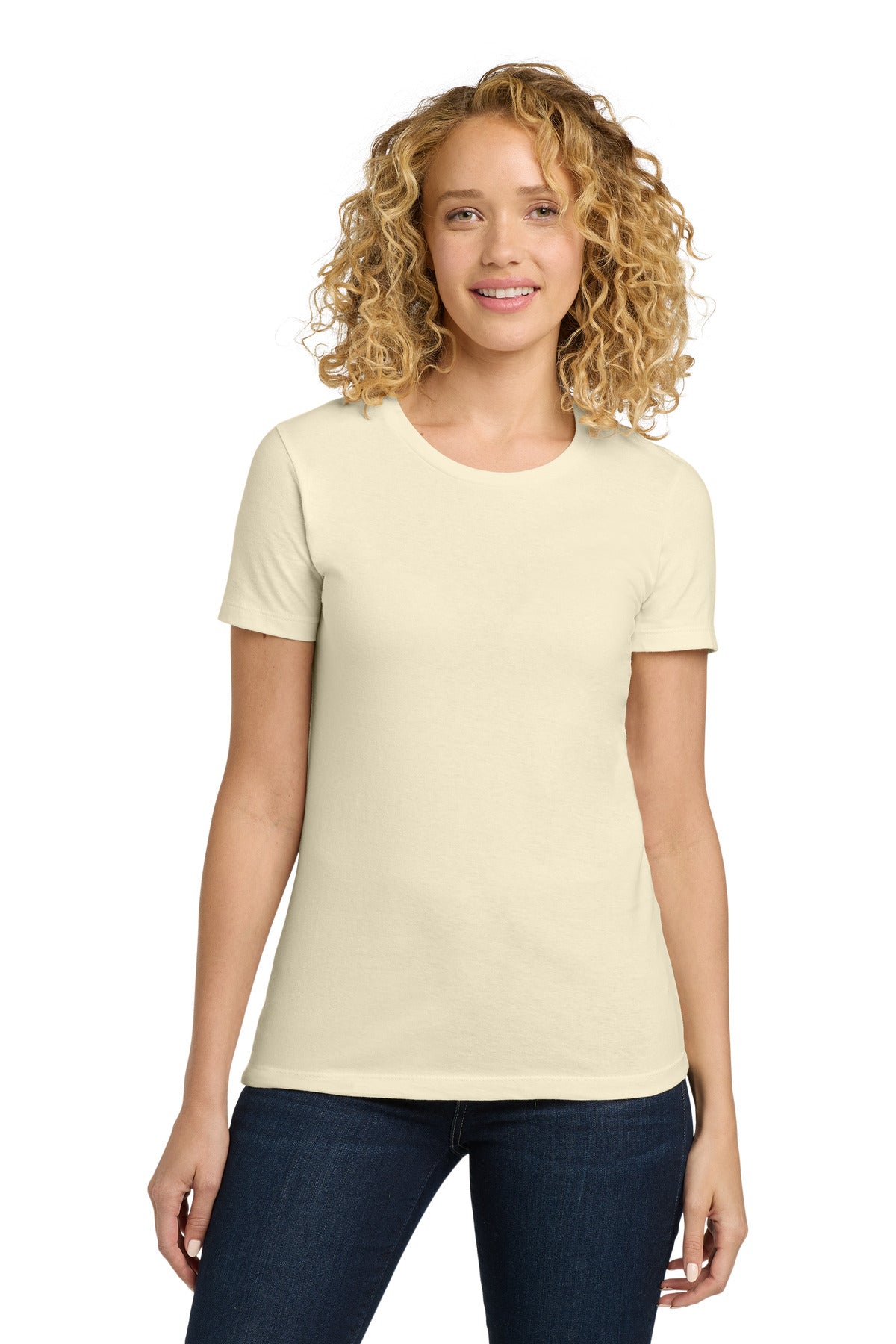 Next Level Apparel Women's Cotton Tee. NL3900 - Natural