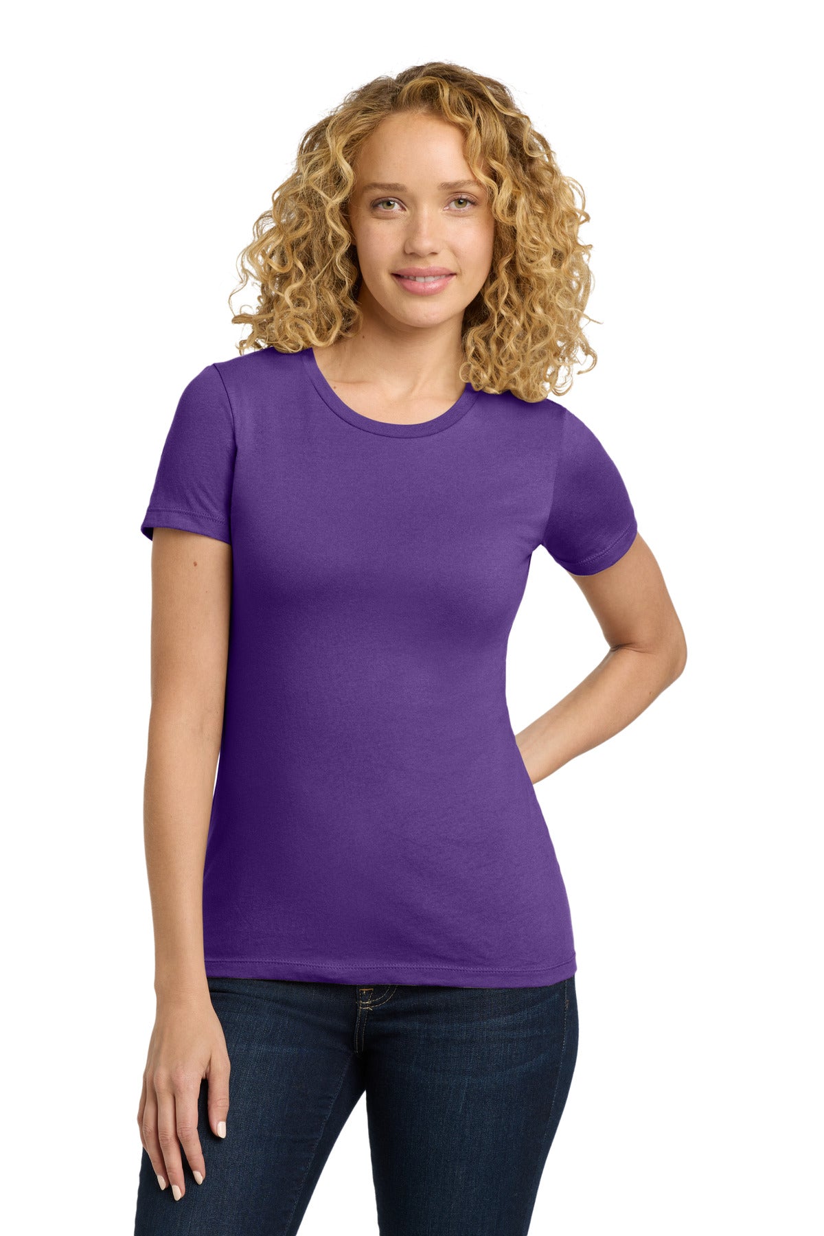 Next Level Apparel Women's Cotton Tee. NL3900 - Purple Rush