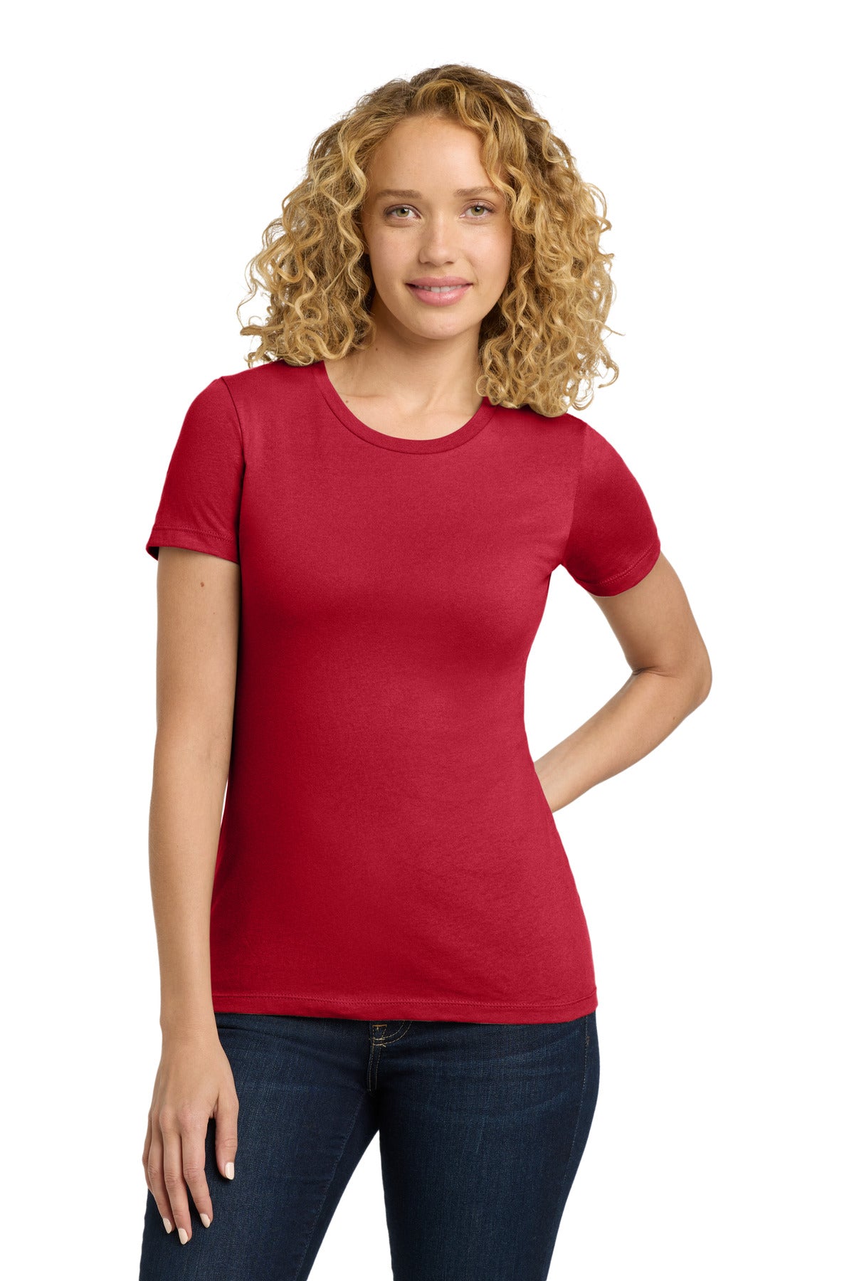 Next Level Apparel Women's Cotton Tee. NL3900 - Red