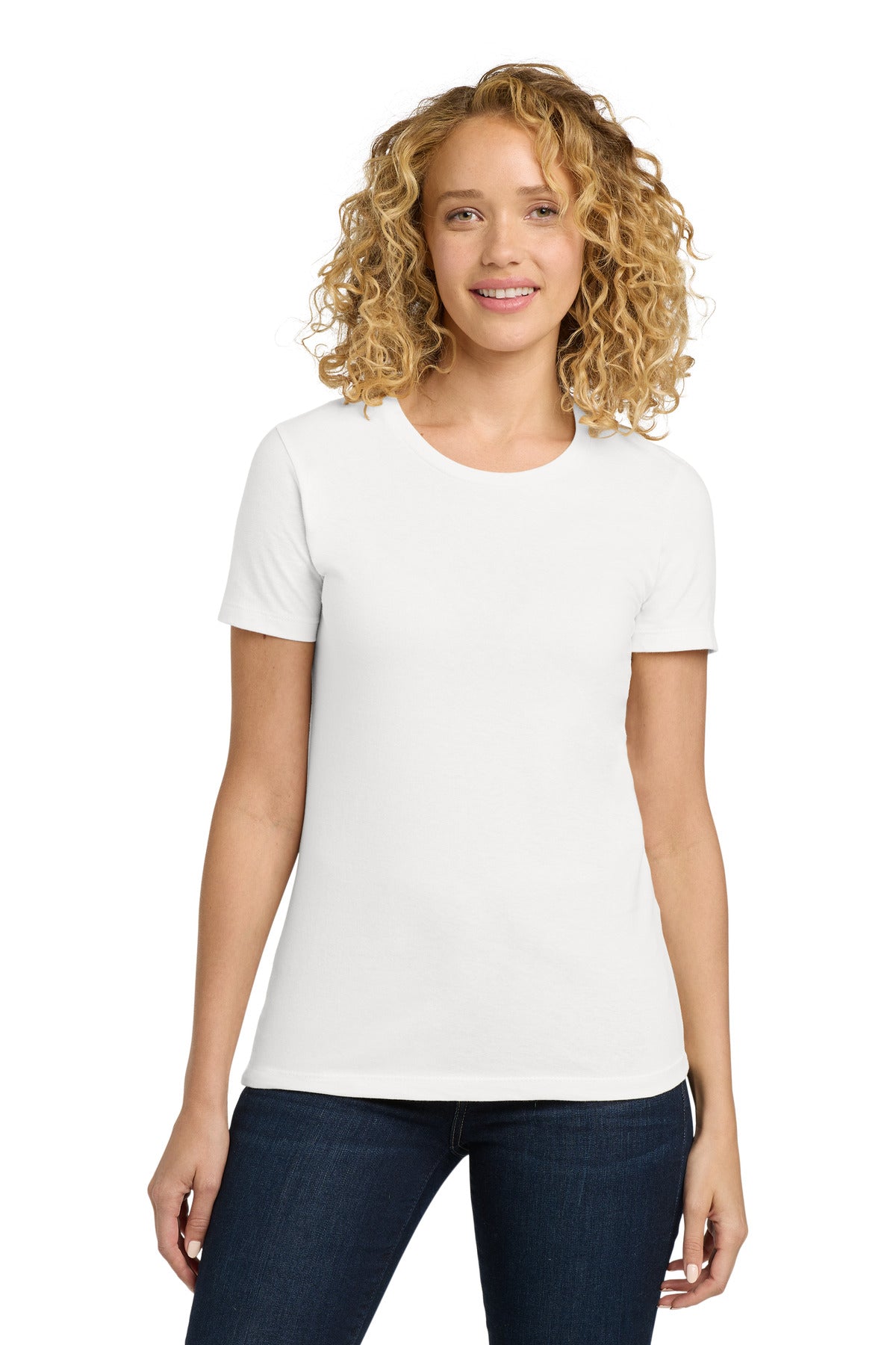 Next Level Apparel Women's Cotton Tee. NL3900 - White