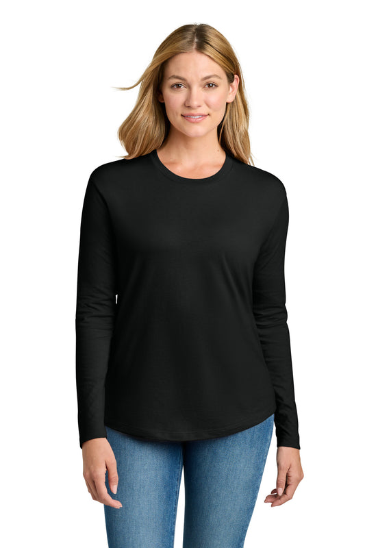 Next Level Apparel Women's Cotton Relaxed Long Sleeve Tee NL3911 - Black