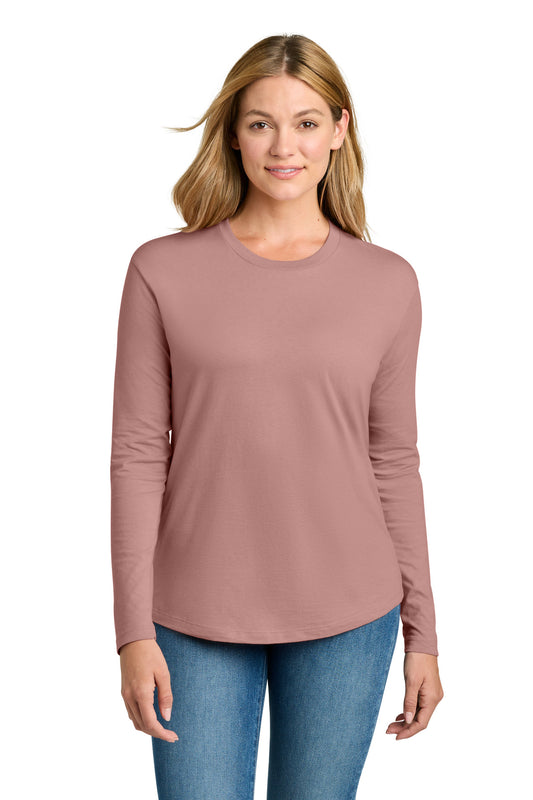 Next Level Apparel Women's Cotton Relaxed Long Sleeve Tee NL3911 - Desert Pink