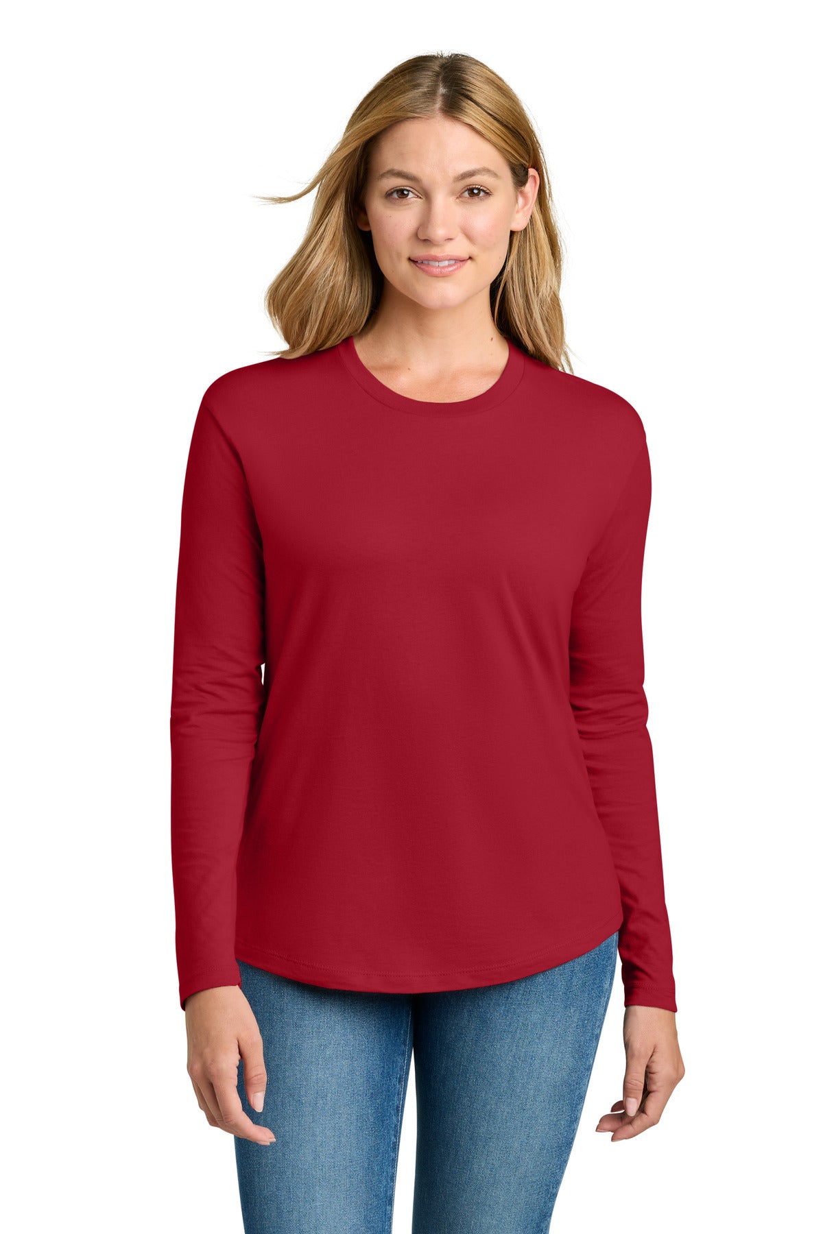 Next Level Apparel Women's Cotton Relaxed Long Sleeve Tee NL3911 - Red