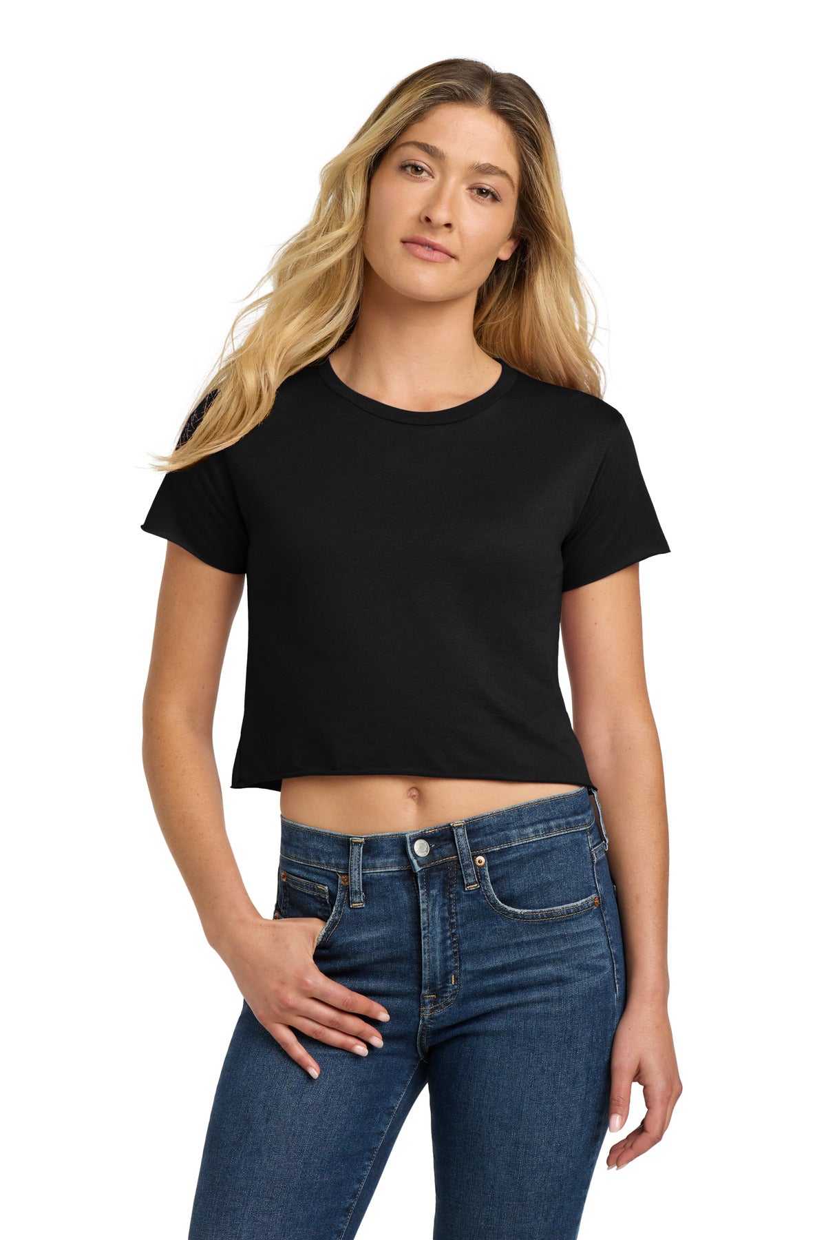 Next Level Apparel  Women's Festival Cali Crop Tee. NL5080 - Black