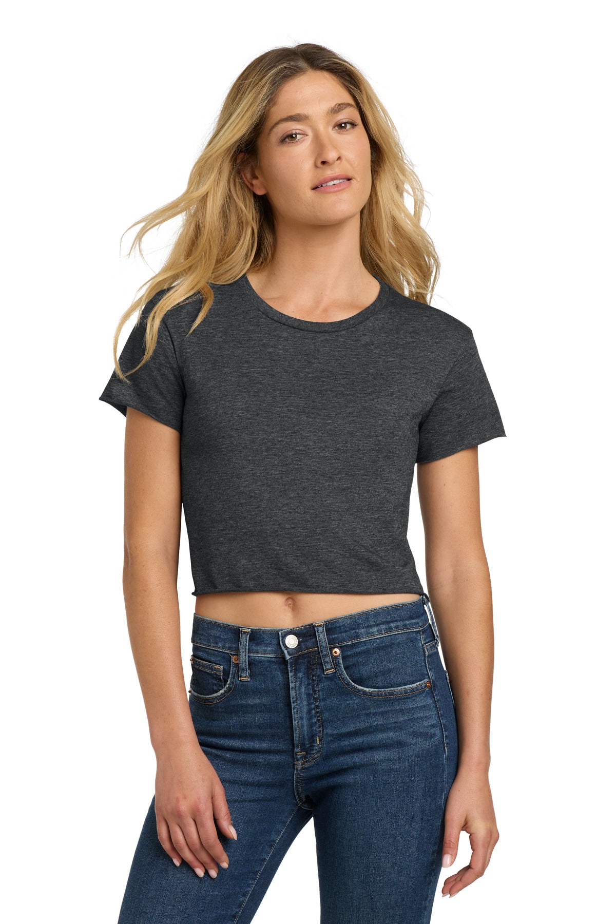 Next Level Apparel  Women's Festival Cali Crop Tee. NL5080 - Charcoal
