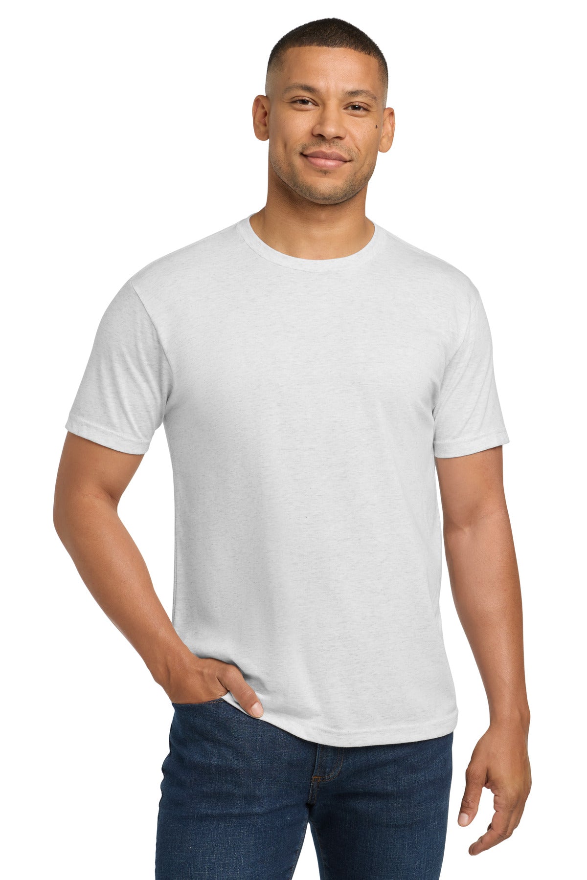 Next Level Apparel  Adult Tri-Blend Tee. NL6010 - Heather White
