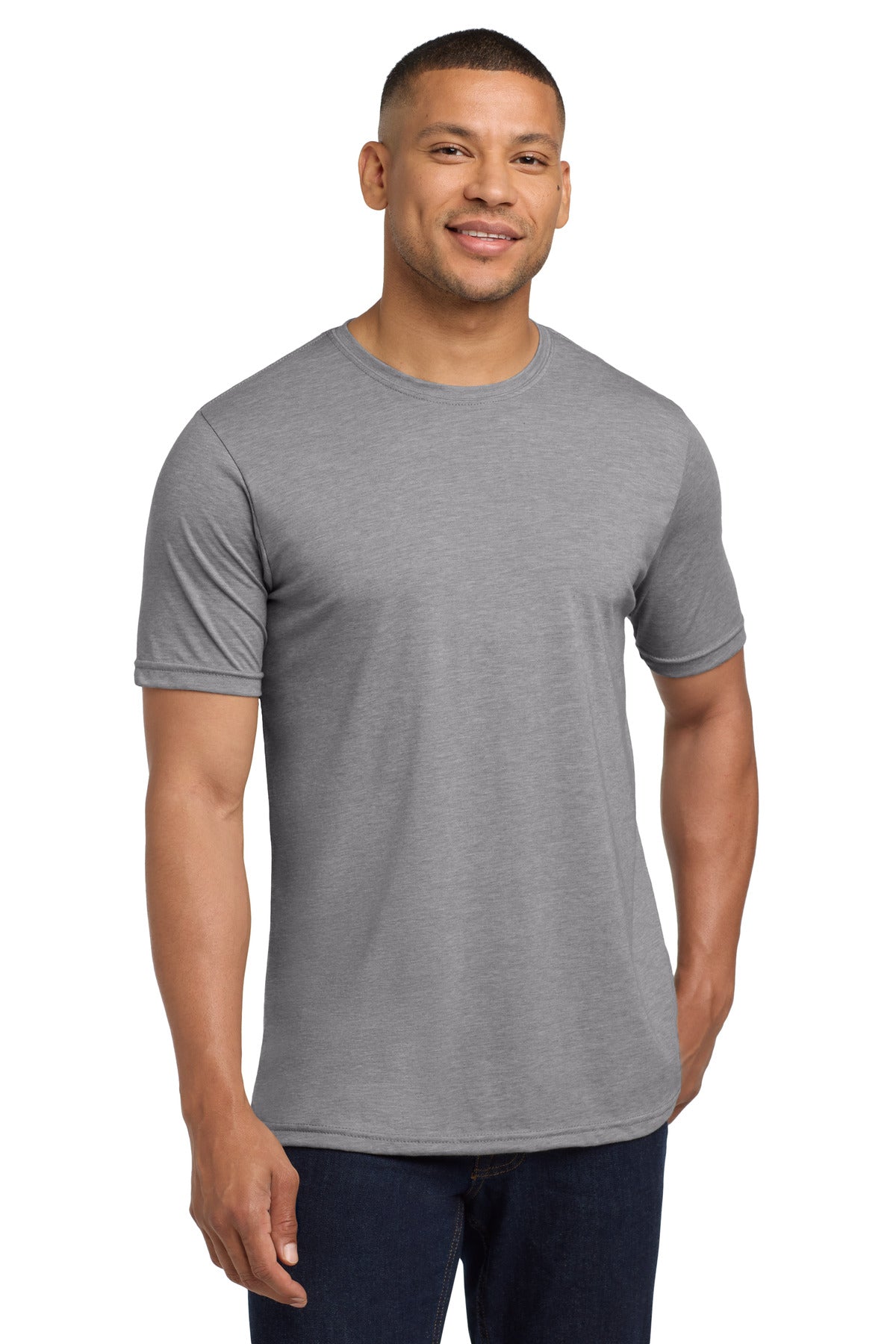 Next Level Apparel  Adult Poly/Cotton Tee. NL6200 - Heather Gray