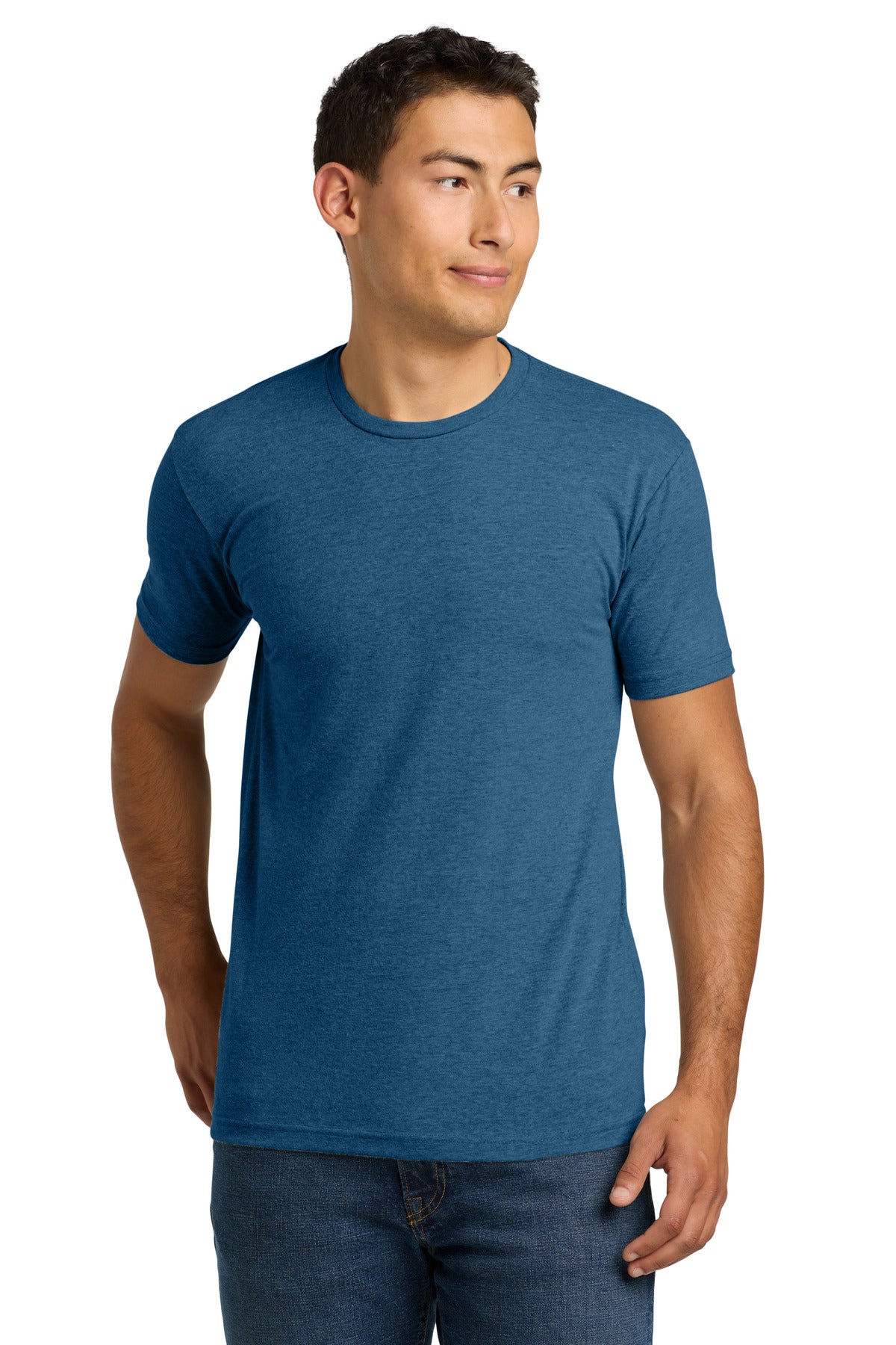 Next Level Apparel Adult CVC Tee. NL6210 - Heather Cool Blue